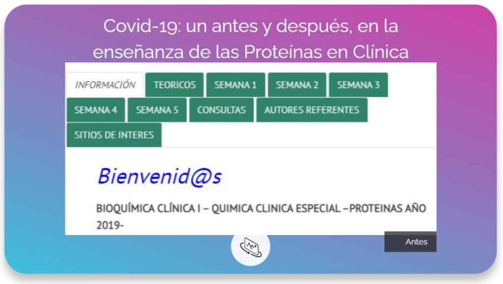 Covid-19: antes y después en la enseñanza de las Proteínas en Clínica.